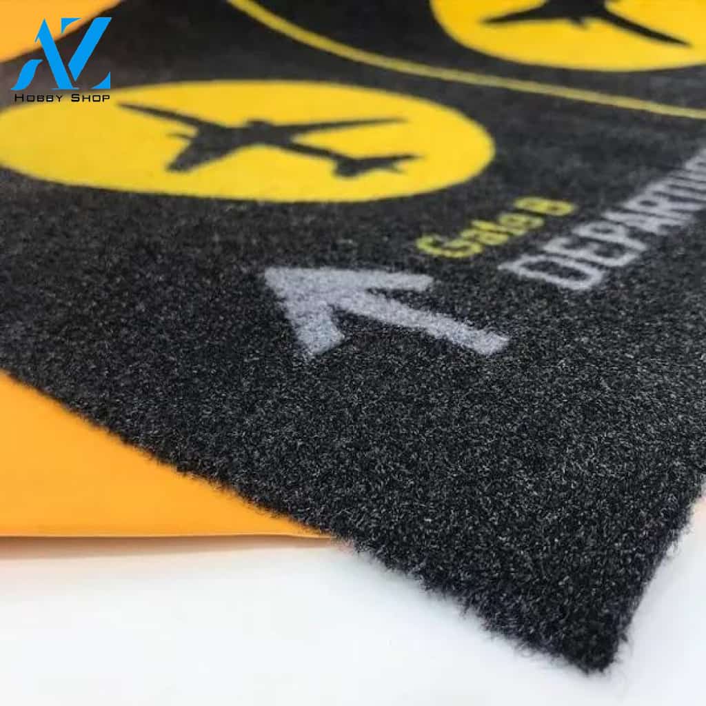 Arrival Departure For Pilot Doormat Welcome Mat House Warming Gift Home Decor Funny Doormat Gift Idea