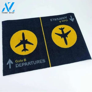 Arrival Departure For Pilot Doormat Welcome Mat House Warming Gift Home Decor Funny Doormat Gift Idea