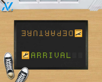 Arrival Departure Led Light Board Vehicle Doormat Indoor And Outdoor Mat Entrance Rug Sweet Home Decor Housewarming Gift Gift for Friend Family Birthday New Home