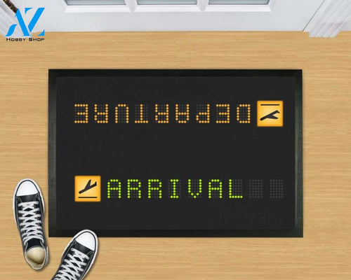 Arrival Departure Led Light Board Vehicle Doormat Indoor And Outdoor Mat Entrance Rug Sweet Home Decor Housewarming Gift Gift for Friend Family Birthday New Home