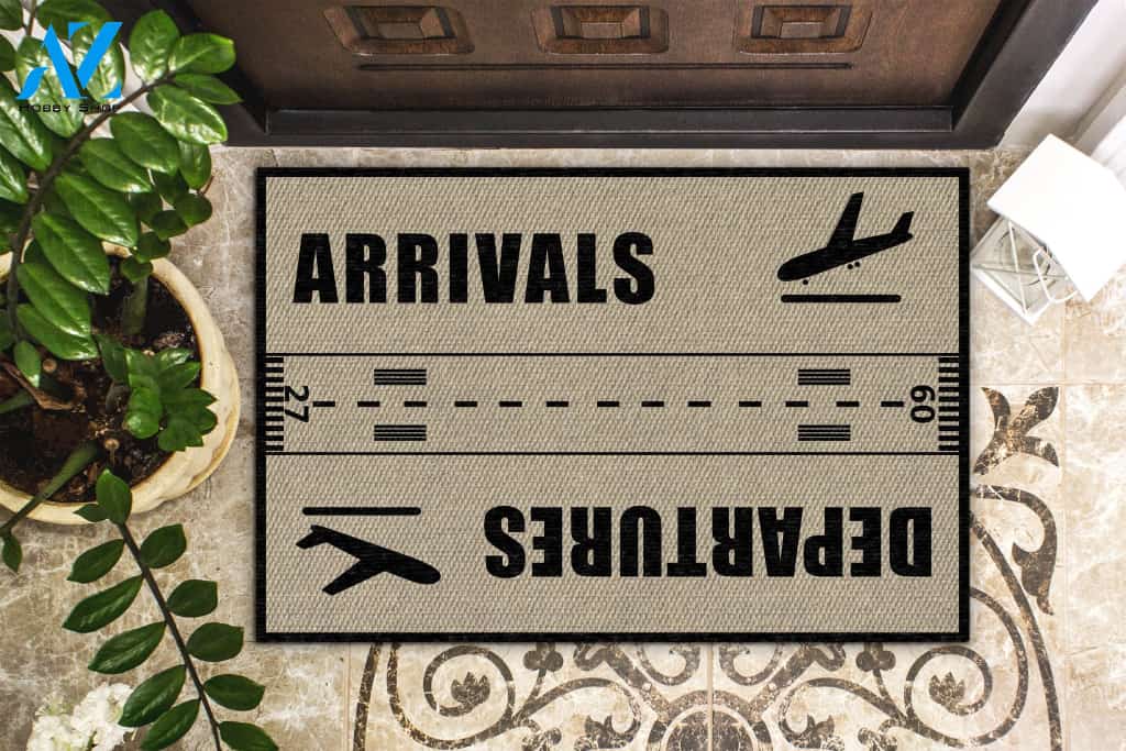 Arrivals And Departures Pilot Doormat | Welcome Mat | House Warming Gift