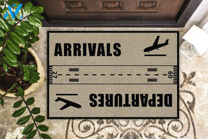 Arrivals And Departures Pilot Doormat | Welcome Mat | House Warming Gift