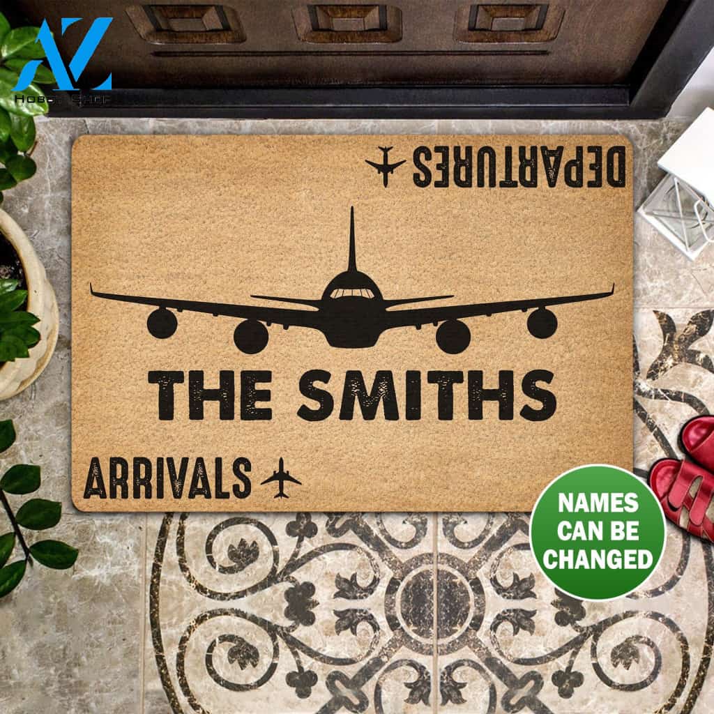 Arrivals Departures Personalized Doormat | Welcome Mat | House Warming Gift