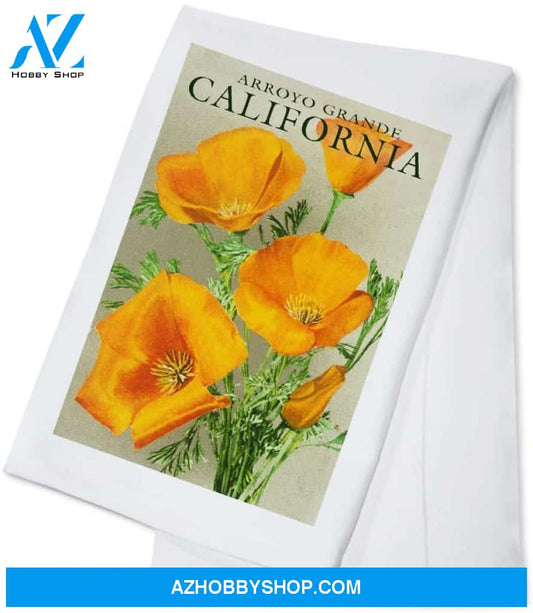 Arroyo Grande California Poppy Flowers The Californian Vintage Poster