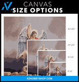 ARTCANVAS St. Michael Vanquishing Satan, Archangel, Catholic Art, Christian Painting, Canvas Art