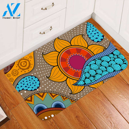 Arty Sun & Clouds Door Mat