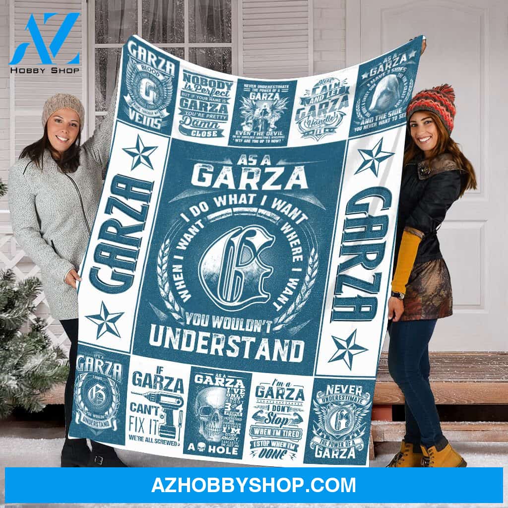 As A Garza Fleece Blanket , Christmas Gift, Birthday Gift, New Year Gift, Anniversary Gift
