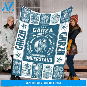 As A Garza Fleece Blanket , Christmas Gift, Birthday Gift, New Year Gift, Anniversary Gift