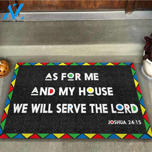 As For Me And My House - African American Doormat