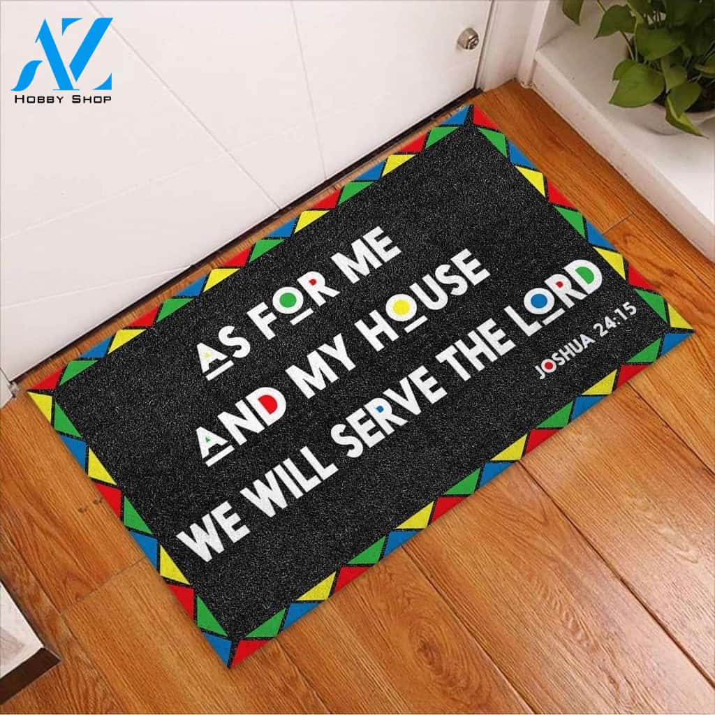 As For Me And My House African American Indoor And Outdoor Doormat Warm House Gift Welcome Mat Birthday Gift For Friend Family