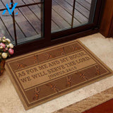 As For Me And My House - God Coir Pattern Print Doormat