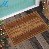 As For Me And My House - God Coir Pattern Print Doormat