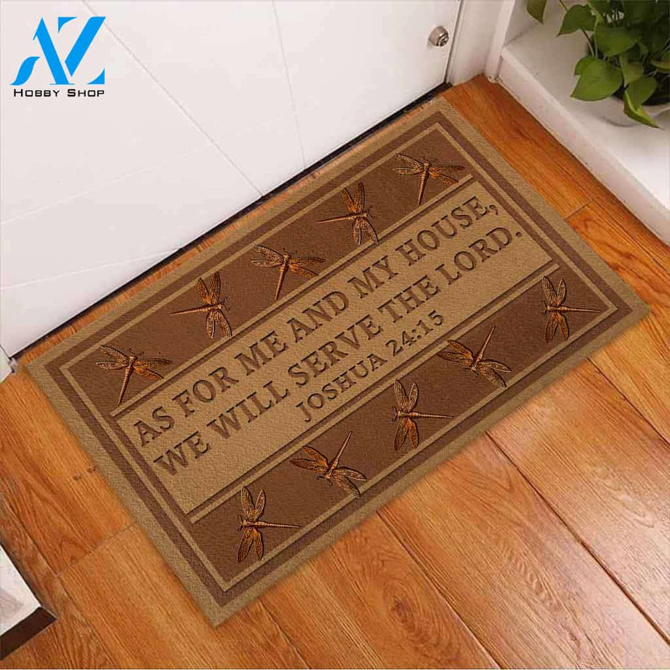 As For Me And My House - God Coir Pattern Print Doormat