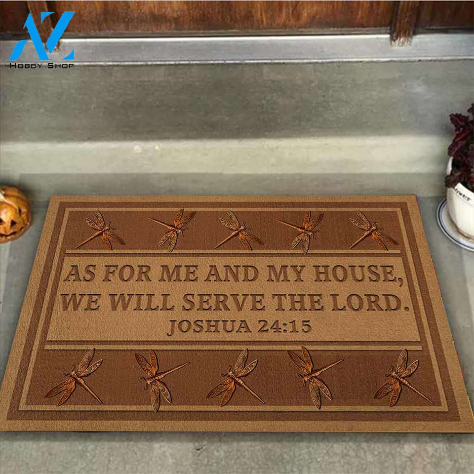 As For Me And My House - God Coir Pattern Print Doormat
