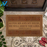 As For Me And My House - God Coir Pattern Print Doormat