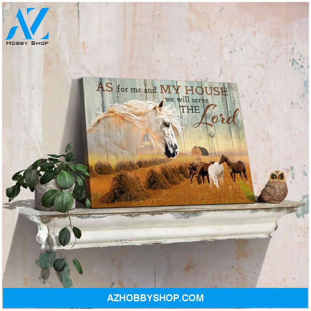 As for me and my house Horse Farm Canvas Wall Art Decor