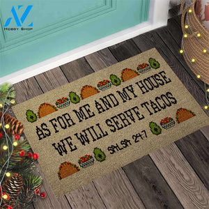 As For Me And My House - Taco Coir Pattern Print Doormat