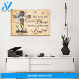 As For Me And My House, We Will Serve The Lord Canvas, Joshua Bible Verse Canvas, Butterfly With Cross Canvas