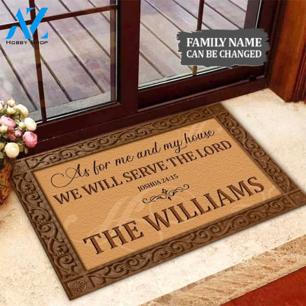As For Me And My House We Will Serve The Lord Doormat