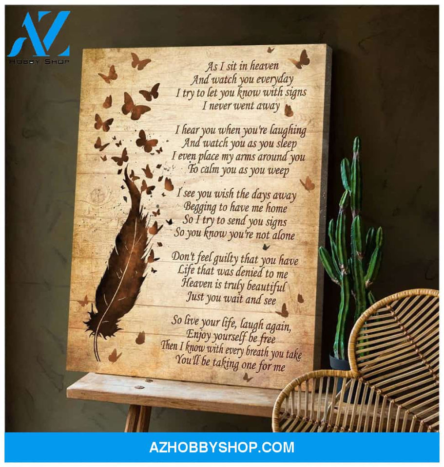 Zalooo As I Sit In Heaven 2 Butterfly Wall Art Canvas