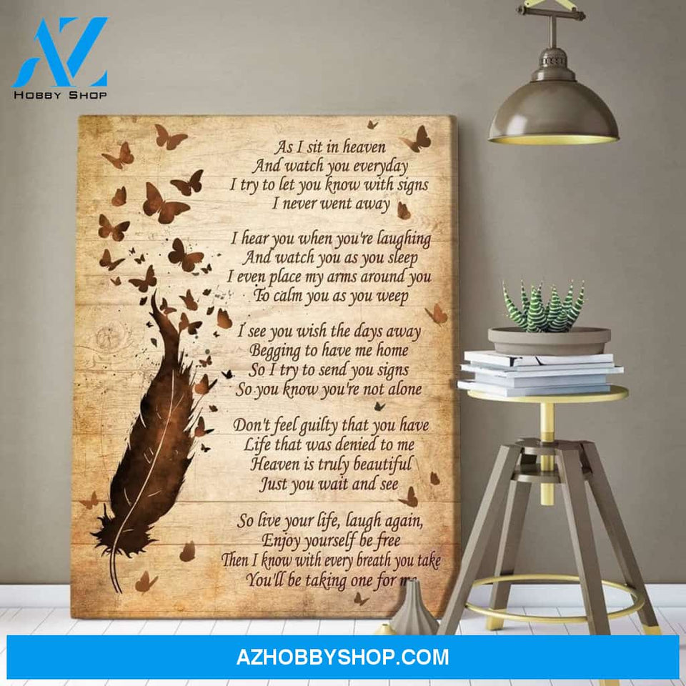 Zalooo As I Sit In Heaven 2 Butterfly Wall Art Canvas