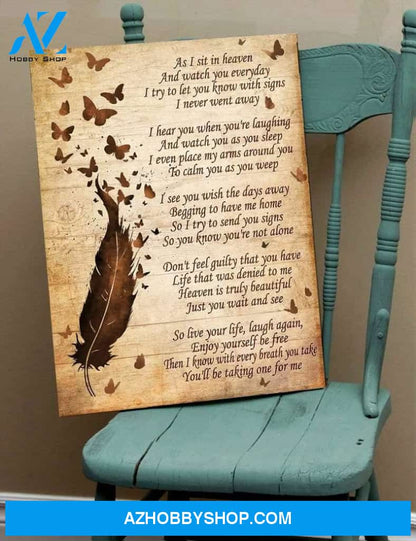 Zalooo As I Sit In Heaven 2 Butterfly Wall Art Canvas