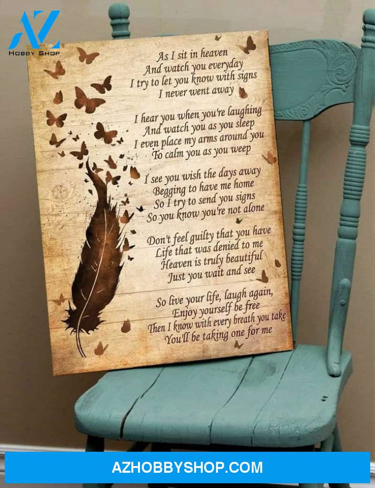 Zalooo As I Sit In Heaven 2 Butterfly Wall Art Canvas