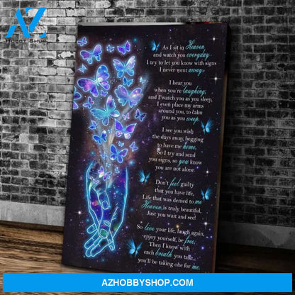 As I Sit In Heaven And Watch You Everyday Canvas Wall Art, Home Decor