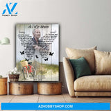 As I Sit In Heaven Bicycle Background, Personalized Photo Memorial Canvas, Canvas Wall Art Gift For Family Gift for Remembrance
