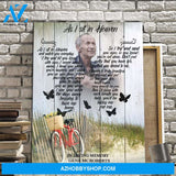 As I Sit In Heaven Bicycle Background, Canvas, Canvas Wall Art Gift For Family Gift for Remembrance