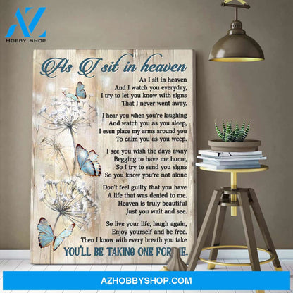 As I sit in heaven Butterflies Canvas Wall Art Decor, Wall Decor Visual Art