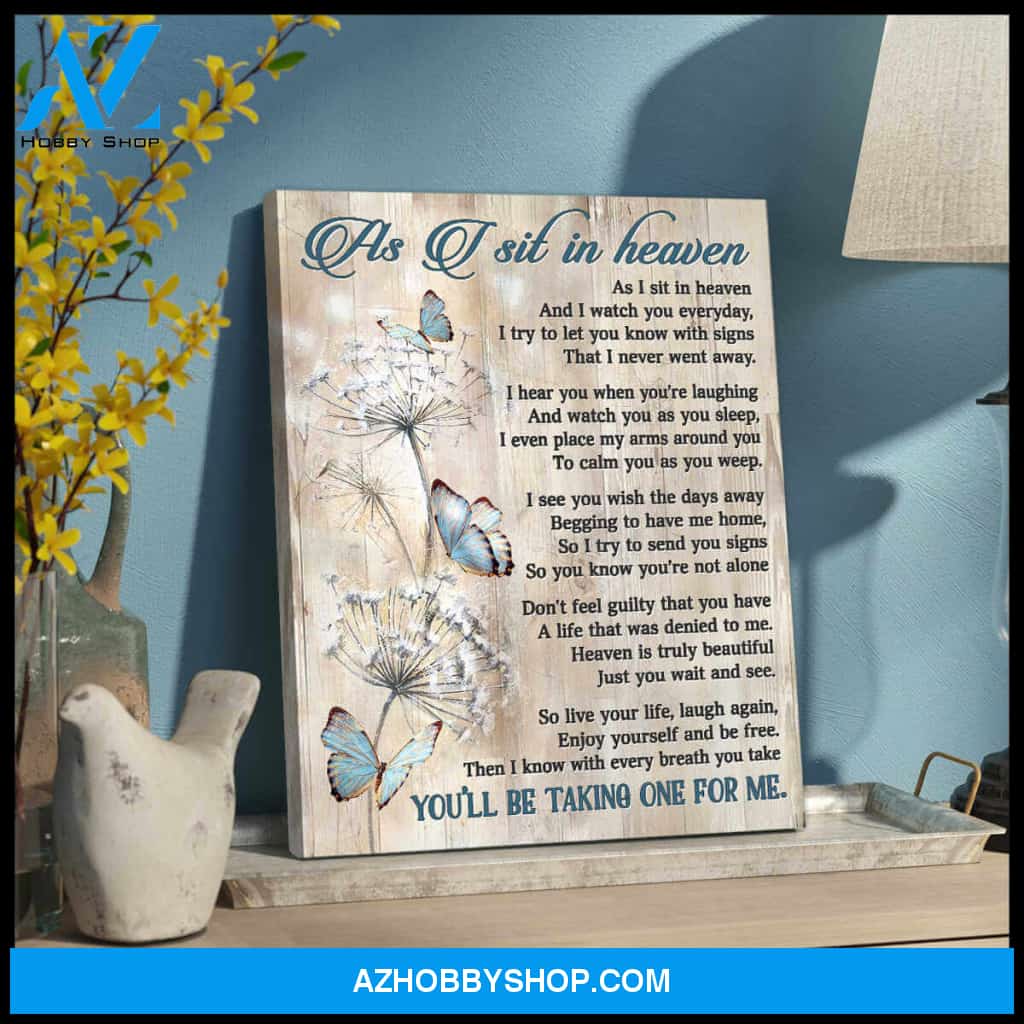 As I sit in heaven Butterflies Canvas Wall Art Decor, Wall Decor Visual Art