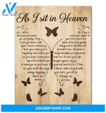 As I Sit In Heaven Butterfly Canvas Giving People Framed Matte Canvas