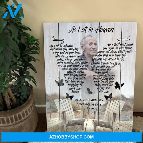 As I Sit In Heaven Butterfly Lyric Typography In Loving Memory Gene Mcroberts 1948 2020 Poster Canvas Poster Canvas Poster Canvas