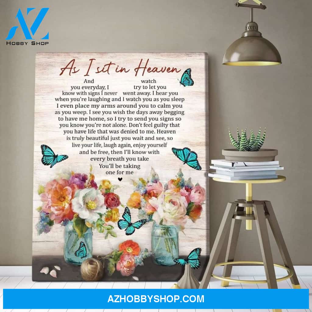 Zalooo As I Sit In Heaven Butterfly V4 Wall Art Canvas
