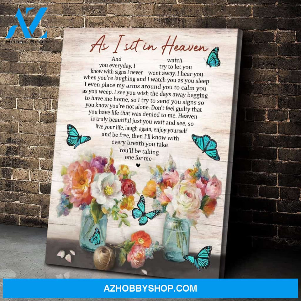 Zalooo As I Sit In Heaven Butterfly V4 Wall Art Canvas