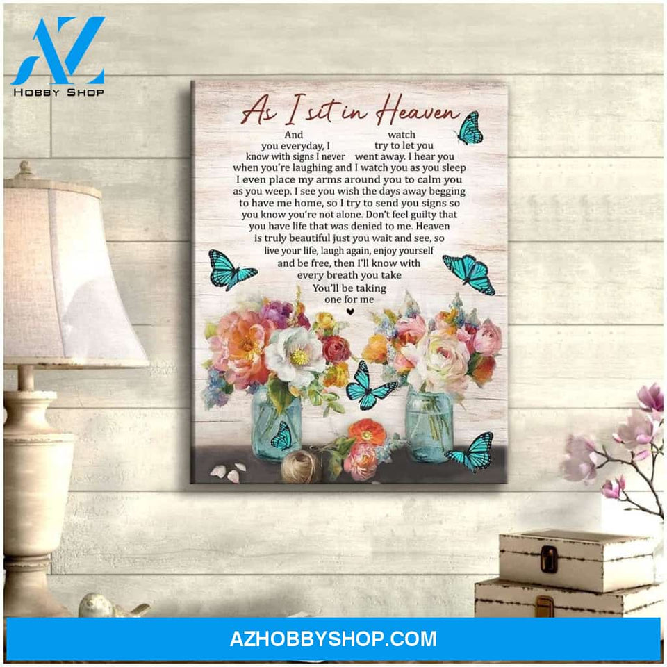 Zalooo As I Sit In Heaven Butterfly V4 Wall Art Canvas