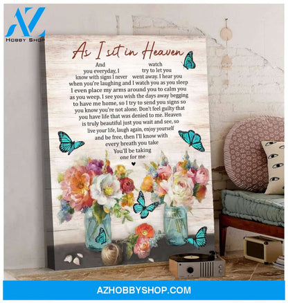 Zalooo As I Sit In Heaven Butterfly V4 Wall Art Canvas