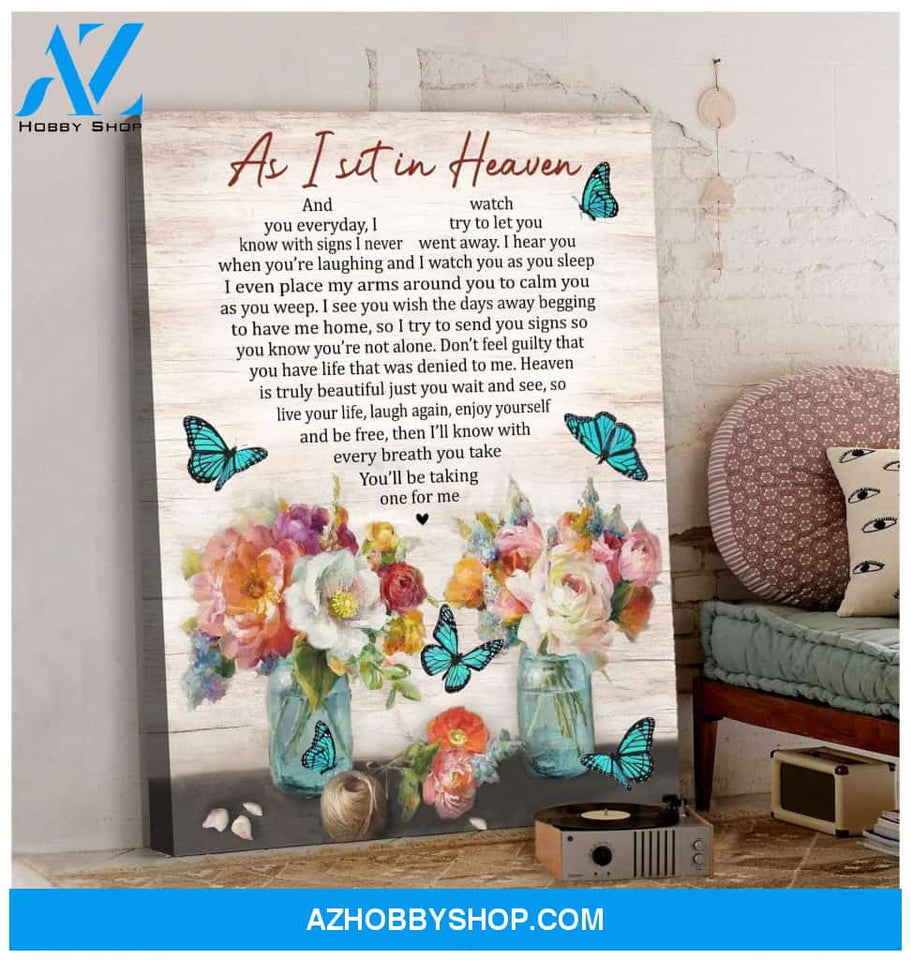 Zalooo As I Sit In Heaven Butterfly V4 Wall Art Canvas