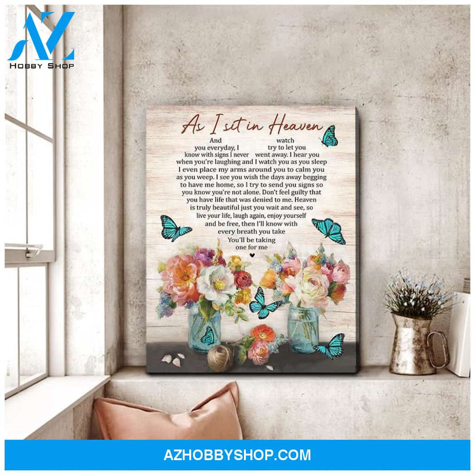 Zalooo As I Sit In Heaven Butterfly V4 Wall Art Canvas