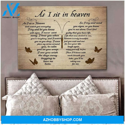 Zalooo As I Sit In Heaven Butterfly Wall Art Canvas