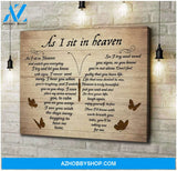 As I Sit In Heaven Butterfly Wall Art Canvas, Wall Decor Visual Art