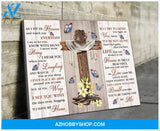 As I Sit In Heaven Butterfly Wall Art Canvas, Wall Decor Visual Art