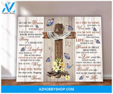 As I Sit In Heaven Butterfly Wall Art Canvas, Wall Decor Visual Art