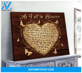 As I Sit In Heaven Butterfly Wall Art Canvas, Wall Decor Visual Art