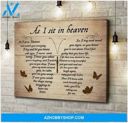 Zalooo As I Sit In Heaven Butterfly Wall Art Canvas