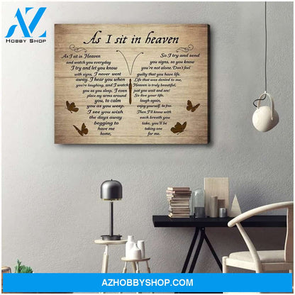 Zalooo As I Sit In Heaven Butterfly Wall Art Canvas