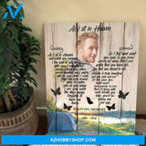 As I Sit In Heaven Camping Background Personalized Photo Memorial Canvas, Canvas Wall Art Gif For Family Gift for Remembrance