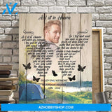 As I Sit In Heaven Camping Background Canvas, Canvas Wall Art Gif For Family Gift for Remembrance