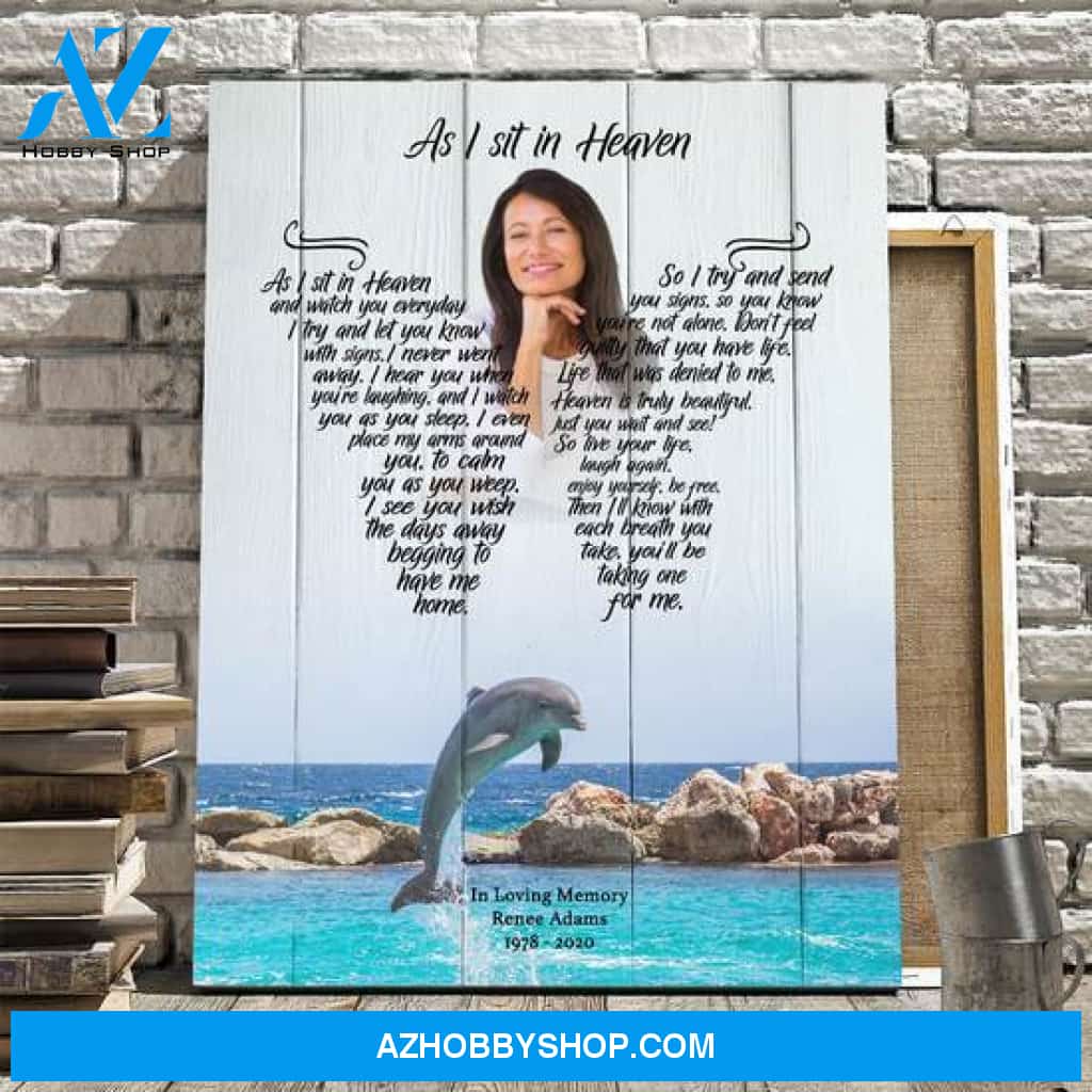 Personalized Canvas, As I Sit In Heaven Canvas And Poster, Wall Decor Visual Art 15